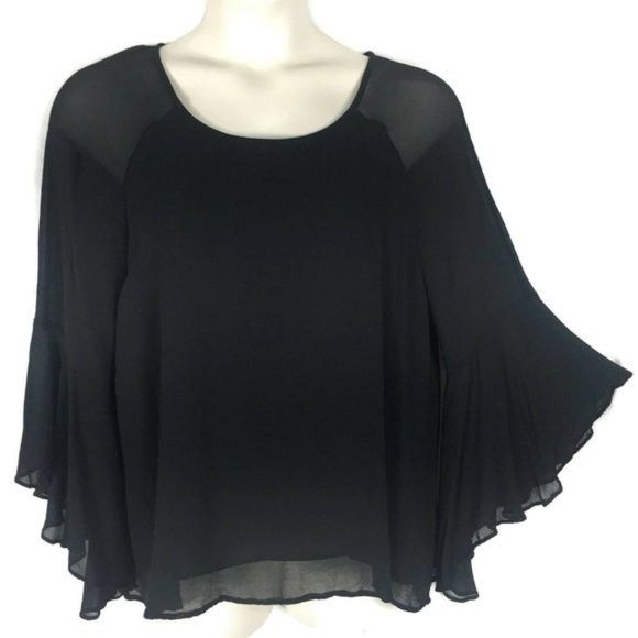 H&M Tops - H&M BOGO Black PLUS Keyhole Back Sheer Lined Top